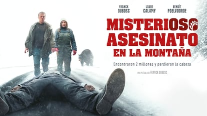 Cartel de 'Misterioso asesinato en la montaña', en cines el próximo 1 de agosto.