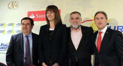 Ernesto Gasco, Idoia Mendia, Peio López de Munain y Alfonso Gil, de izquierda a derecha. 