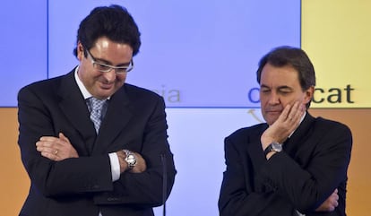 David Madí con el expresidente Artur Mas, en 2010.