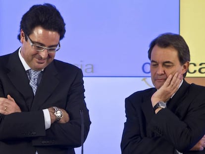 David Madí con el expresidente Artur Mas, en 2010.