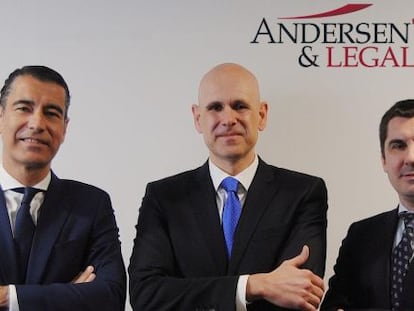 Los socios de Andersen &Aacute;lvaro G&aacute;mez, Toni de Weest y Jos&eacute; Mar&iacute;a Rebollo.