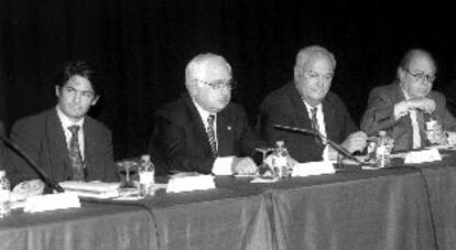 Jordi Pujol, durante la inauguración de un congreso sobre turismo ayer en Tarragona.