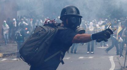 Manifestaci&oacute;n del 1 de mayo en Caracas. 