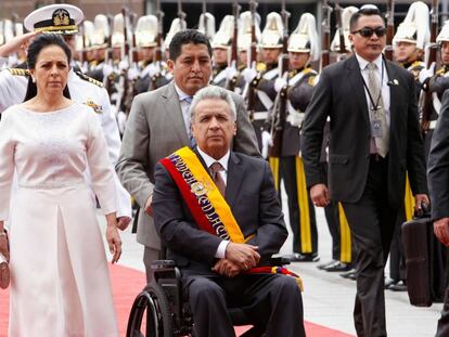 Lenin Moreno, ayer en Quito. 