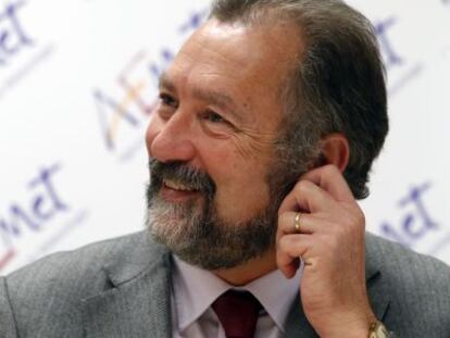 El delegado de Aemet en la Comunidad Valenciana, Jorge Tamayo, ayer, en Valencia.
