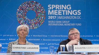 Christine Lagarde, directora del FMI, este sábado.