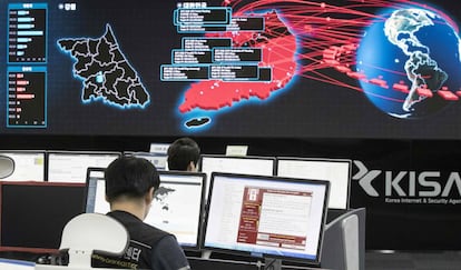 Seguimiento desde Corea del Sur del ataque del virus WannaCry.