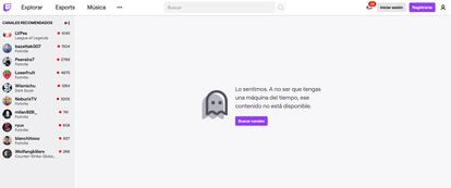 Pantallazo de la cuenta de Twitch de Donald Trump