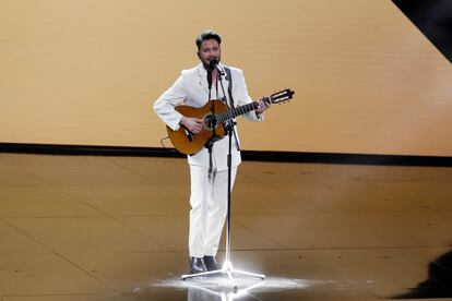 Manuel Carrasco, durante su actuación.