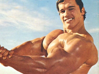 Arnold Schwarzenegger en sus años mozos.
