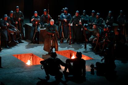 Un momento del ensayo de "Il trovatore", en el Liceu.