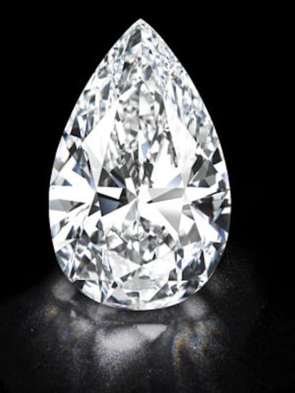 El diamante llamado Perfección Absoluta, de 101,73 quilates, que ha sido vendido por 20,7 millones de euros en Christie's.