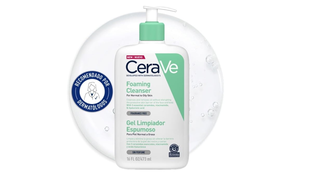 Limpiador espumoso en formato gel, de CeraVe.