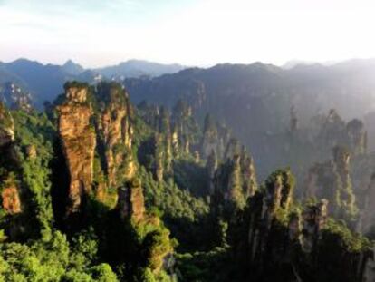 Formaciones rocosas de Zhangjiajie.