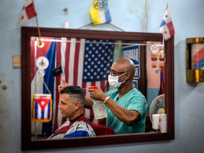 Una peluquería de La Habana, el pasado miércoles.