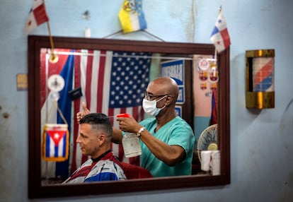 Una peluquería de La Habana, el pasado miércoles.