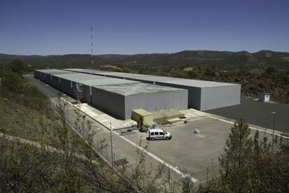 Celdas donde se almacenan los residuos nucleares en El Cabril.