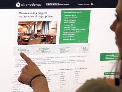 Visualización de la página web de Eltenedor.es.