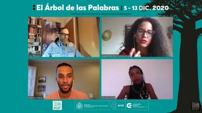 Una imagen de la charla de 'La tercera raíz: afrocines en América Latina'.