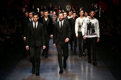 Un momento del desfile de Dolce &amp; Gabbana en la Milan Fashion Week