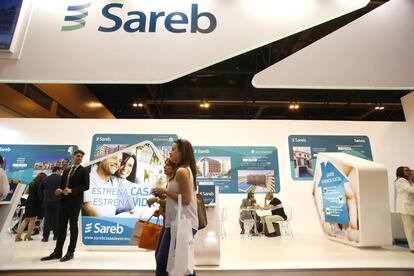 Un 'stand' de la Sareb, en la feria SIMA de 2017.