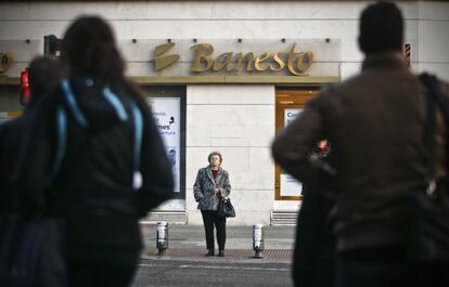 Oficina de Banesto en la calle Luchana de Madrid.