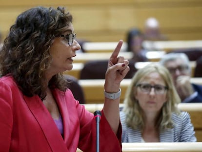 La ministra de Hacienda, María Jesús Montero, la semana pasada en el Senado.