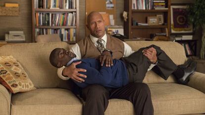 Dwayne Johnson y Kevin Hart, en 'Un espía y medio'.