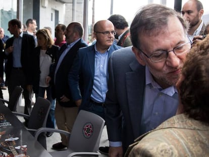 Mariano Rajoy durante la campa&ntilde;a electoral a las autonom&iacute;as gallegas.
 