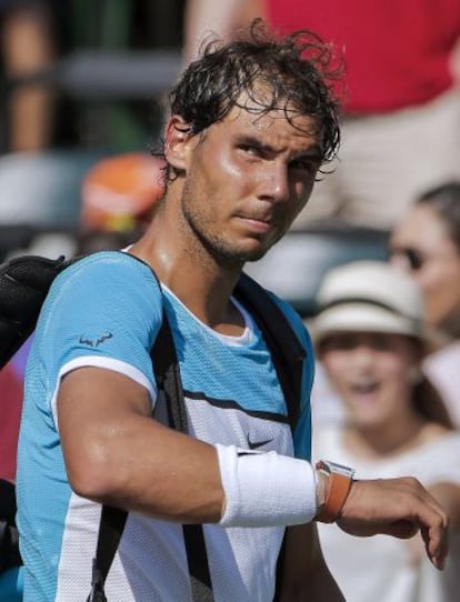 Rafa Nadal, tras retirarse este fin de semana del partido en Miami.