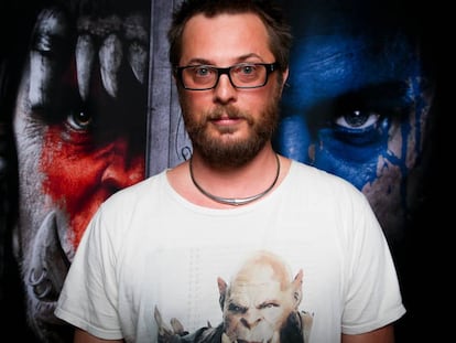 Duncan Jones em novembro no centro de convenções da cidade de Anaheim, Califórnia.