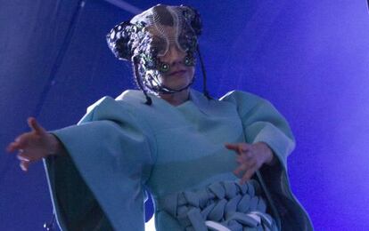 La cantante islandesa Bj&ouml;rk en Barcelona.