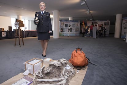 Marisol Conde, en la exposición en Alicante.