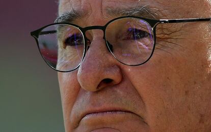 Ranieri durante el Sunderland-Leicester. 