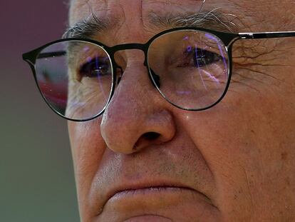 Ranieri durante el Sunderland-Leicester. 