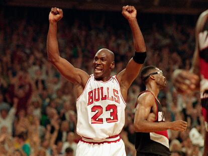 Michael Jordan, en un partido de los Bulls en junio de 1992.
