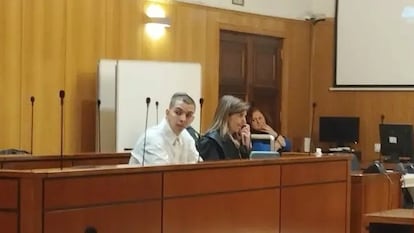 El miembro de Dominican Don't Play, durante un momento del juicio.