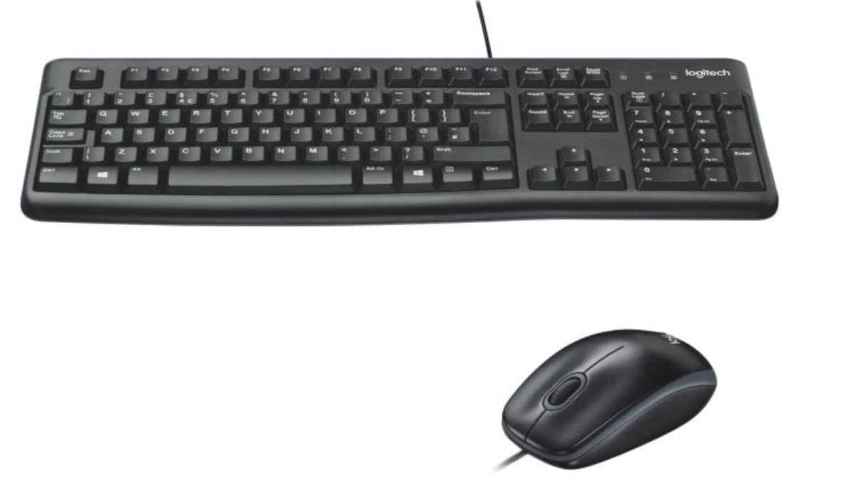 Combo de teclado y ratón Desktop MK120, de Logitech.
