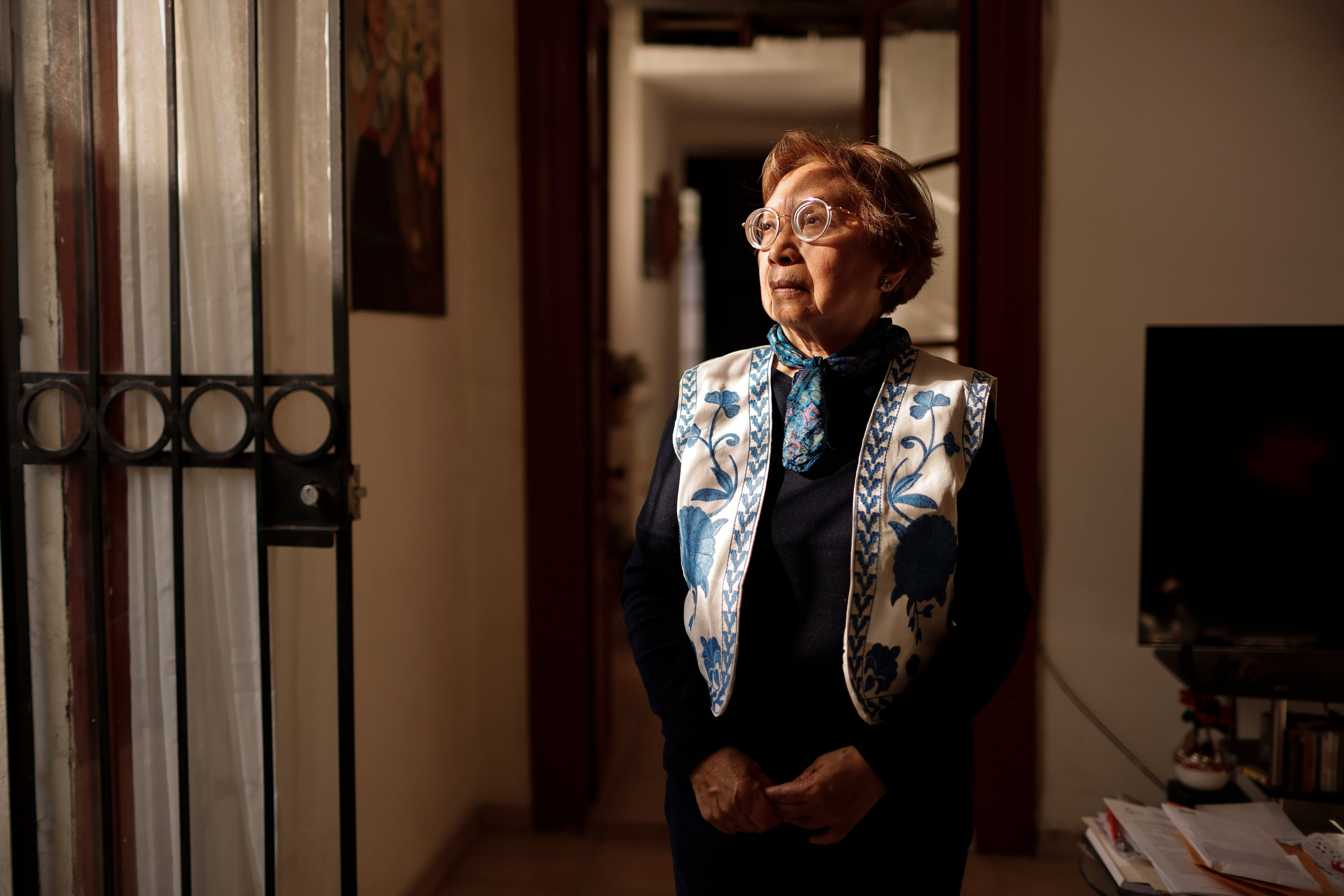 María Guadalupe Reyes en su casa, en Ciudad de México, el 20 de marzo.