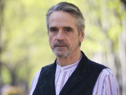 O ator britânico Jeremy Irons, em Madri.