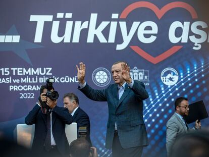 El presidente turco, Recep Tayyip Erdogan, el pasado viernes en un acto en Estambul.
