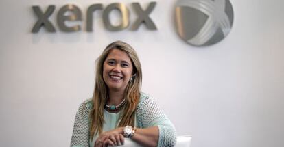 Paloma Beamonte, presidenta y consejera delegada de Xerox Espa&ntilde;a, en la sede de la compa&ntilde;&iacute;a, en Madrid.