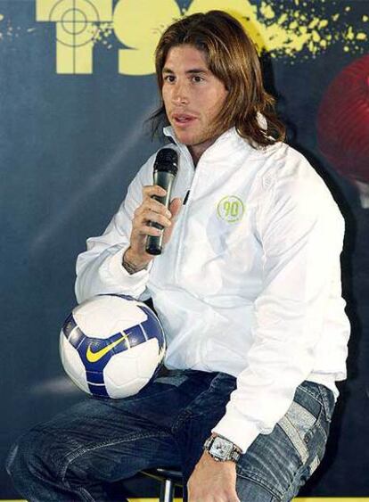 Sergio Ramos, durante un acto publicitario.