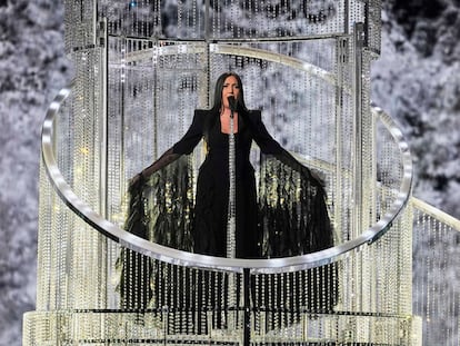 Yuval Raphael from Israel performs the song "New Day Will Rise" during the Grand Final of the 69th Eurovision Song Contest, in Basel, Switzerland, Saturday, May 17, 2025. (AP Photo/Martin Meissner)
Associated Press/LaPresse