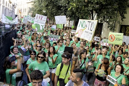 Protesta al Parlament balear