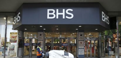 Fachada de una tienda de BHS en Londres.