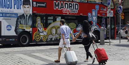 Turistas en el centro de Madrid.