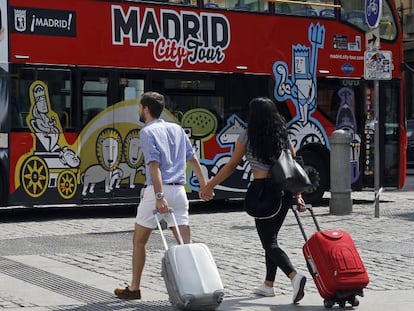 Turistas en el centro de Madrid.