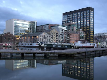 Concentración de empresas tecnológicas en el llamado 'Silicon Docks' de Dublín.