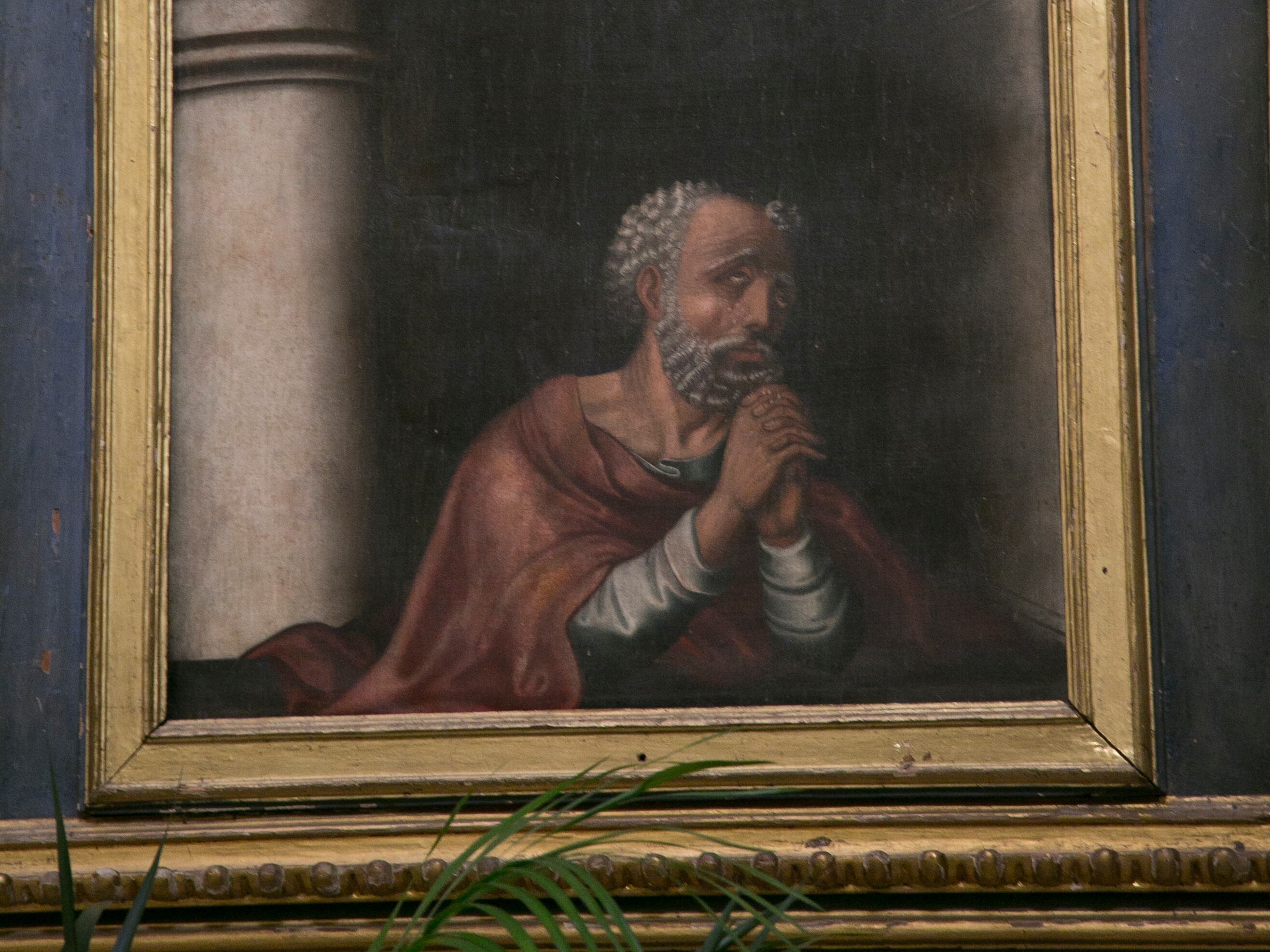 Las monjas creen que esta pintura en el retablo es un retrato de Pedro Pacheco.